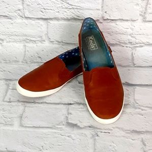 Keds brown leather sneakers